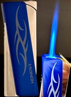 Luksus Turbo Lighter i Guld og Blå. Gaven til den Kræsne Kvinde