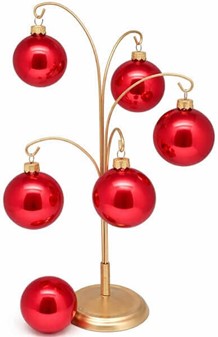 Røde julekugler glas. Sæt med 6 stk. i blank klassisk rød. Ø6 cm