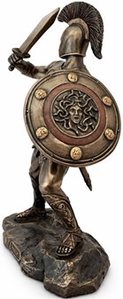 GRÆSKE HELTE. Bronze figur af Hektor den tapreste af trojanske krigere