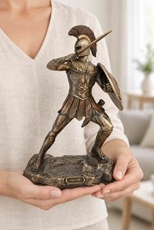 GRÆSKE HELTE. Bronze figur af Hektor den tapreste af trojanske krigere
