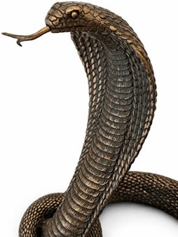 KONGEKOBRA SLANGE. Perfekt, realistisk dekorative figur til hjemmet
