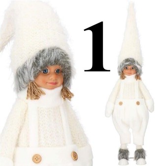 Julefigurer. Nissedukker hvid, 56cm. Køb billigt juledekoration online