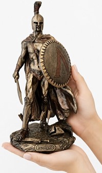 LEONIDAS SKULPTUR. Spartansk kriger og konge - Pynte figur til hjemmet