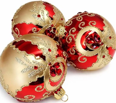 Fang julens lys: Rød-guld glas julekugler med Swarovski krystaller