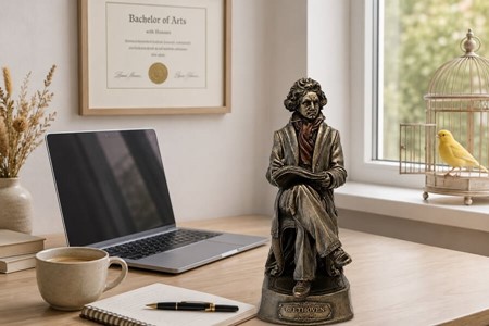 Ludwig van Beethoven Figur. Oplev genialiteten fanget i bronze