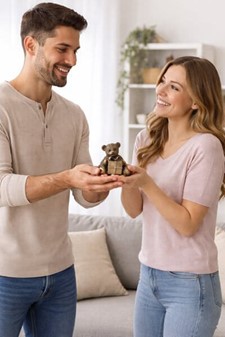 Sød Bjørne Figur - Perfekt Romantisk Valentinsgave til Hende