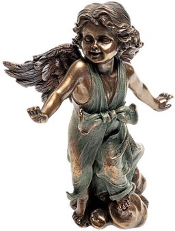 ENGLE FIGURER. Glade engel. Billig og sød Veronese bronzefigur