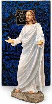 Skab Ro: Jesus Kristus figur med Sjæl. Kunstværk fyldt med Fred og Håb