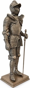 Bronzefigur af Ridder i Rustning. Gaven til Venskab og Styrke