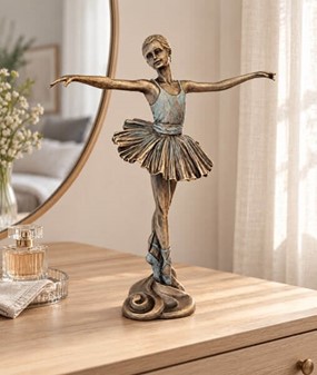 BALLETDANSER FIGUR. Enestående ballerina figur til en gave