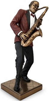 Jazzsaxofonist Figur. Perfekt og stilfuld gave til musikelskere