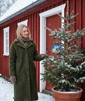 Stor Julekugle Blå. Et Uundværlig Element til Din Julepynt, Ø 15 cm