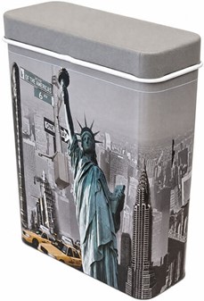 Stilfuldt cigaret etui metal. Sæt med Paris og New York design. 2 stk.