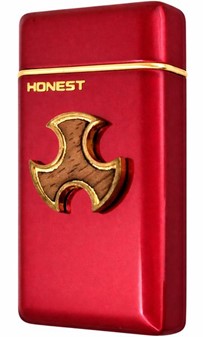 Unik rød turbo lighter. Elegant gave til hende med kraftig flamme