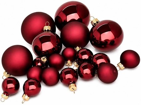 MØRKERØDE JULEKUGLER. billige burgundy julekugler glas, mat/blank