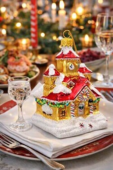 Rådhus på juletræet? Kun i form af en blæst dekorative glas figur