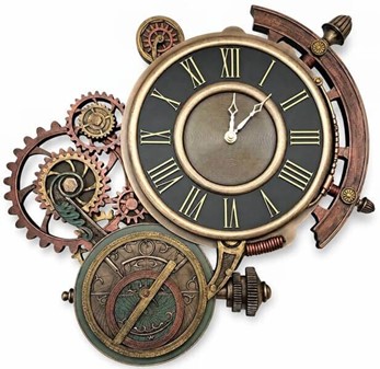 PYNT TIL VÆGGEN. Steampunk astrolabe enestående vægur. Perfekt  gave