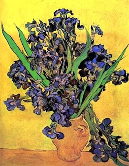 GAVE TIL FORÆLDRE. "Iriser", lille kopi af Vincent van Gogh maleri