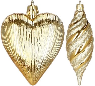 Billige guld plast julekugler til en store julearrangementer. 72 stk