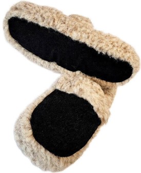 JULEGAVER TIL MANDEN. Varme, sort - gråt, uld sutsko herre, 239 kr.