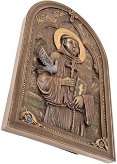 Sankt Frans af Assisi ikon. Unik Indretning og Tidløs Inspiration