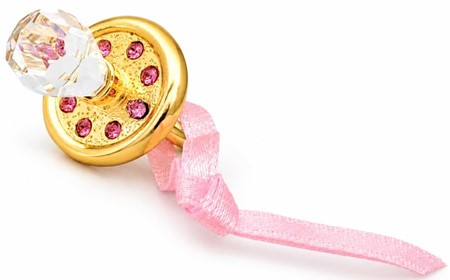 Forgyldt sut med Swarovski-krystaller – sød dåbsgave