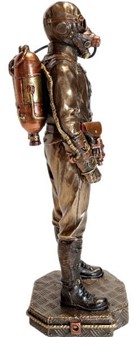 Steampunk Aeronaut Figur: Unikt Bronze Kunstværk til Indretning