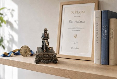 ROMANTISK GAVE. Dejlig figur med spilledåse - Ludwig Van Beethoven