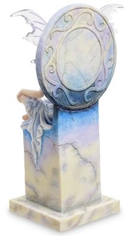 Blå Himmel Fe Figur. En Drøm i Marmor. Fantastisk Polyresin Figur