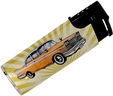 LIGHTER MED BILLEDE. Engangslightere med billeder af retro biler 5 stk