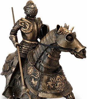 Ridder på hest statue. En Stue Dekoration Med Historie og Sjæl