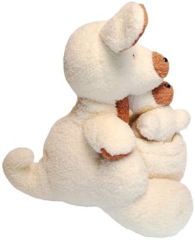 ET STORT MASKOT. To sovedyr, kænguru mor med en baby. 67 cm høj