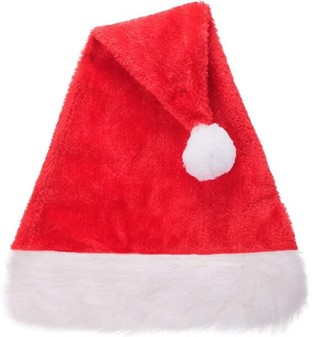 Klassisk, rød nissehat. Perfekt og billig pynt til advent og juletid