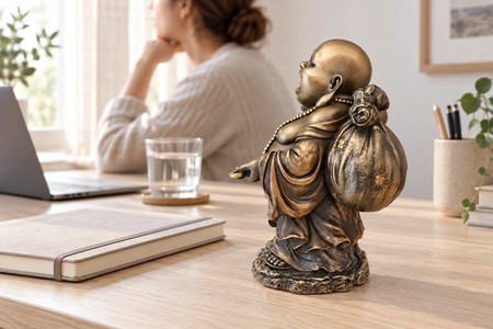 Smilende Buddha figur: Din Daglig Dosis af Lykke og Held