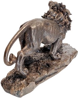 LØVE FIGUR. Brølende Elegance og Majestætisk Bronzefigur Til Hjemmet