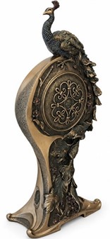GAVE TIL MOR DER HAR ALT. Flot bronzefigur i form barokke pejs ur