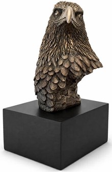 Majestætisk Ørnehoved i Bronze. Dekorativ skulptur med sjæl og styrke