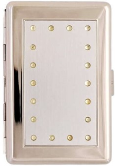 Elegant cigaret etui med kortplads og Swarovski-krystaller