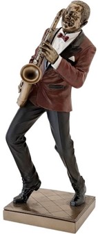 Jazzsaxofonist Figur. Perfekt og stilfuld gave til musikelskere