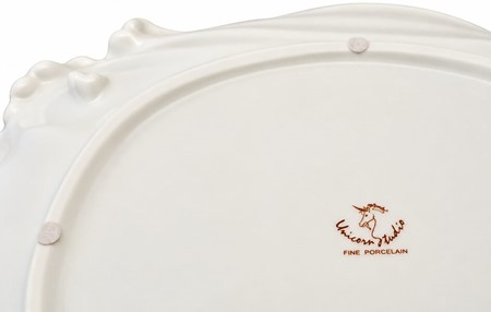 JULEBORD DEKORATION. Elegant porcelæn tallerken med englemotiv