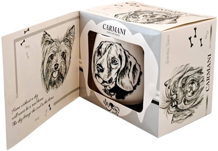 KRUS I PORCELÆN. Elegant krus med labrador til hundeelskere