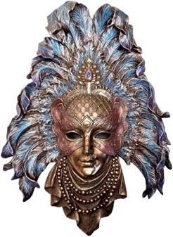 PYNT TIL VÆGGEN. Venetiansk maske - påfugl til værelse dekoration