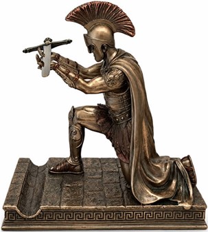 SKULPTURER TIL HJEMMET. Romersk Centurion Figur - Kuglepensholder