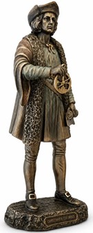 CHRISTOPHER COLUMBUS. Opdageren af Amerika figur. Bolig dekoration