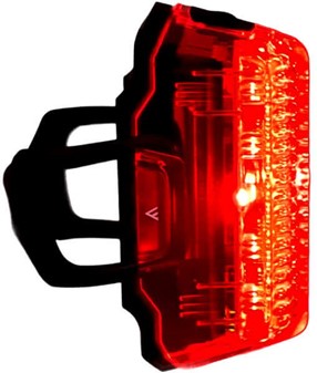 Den ultimative baglygte til cykel. 300° synlighed og lang batteritid
