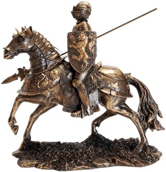 Ridder på hest statue. En Stue Dekoration Med Historie og Sjæl