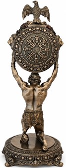Atlas figur med ur. Et kunstværk og elegance, der beriger dit hjem
