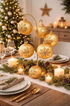 Guldfeber på Juletræet! 6 Matte Julekugler med Glimmer-Wow! Ø 8 cm