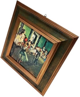 Charmerende miniaturemaleri. Kopi maleri af Edgar Degas "Ballettimen"