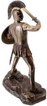 GRÆSKE HELTE. Bronze figur af Hektor den tapreste af trojanske krigere